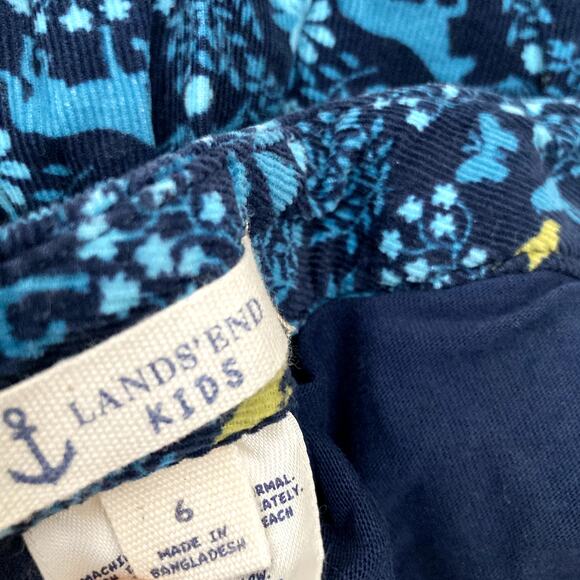 Lands End Fine Wale Horse Corduroy Skirt - Blue - 6 - Picture 6 of 9